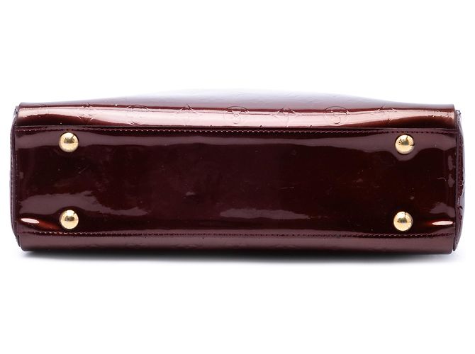 Louis Vuitton Red Monogram Vernis Melrose Avenue Rosso Bordò - vista 3