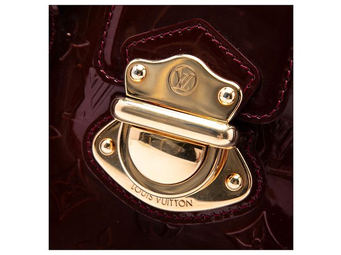 Louis Vuitton Red Monogram Vernis Melrose Avenue Rosso Bordò - vista 5