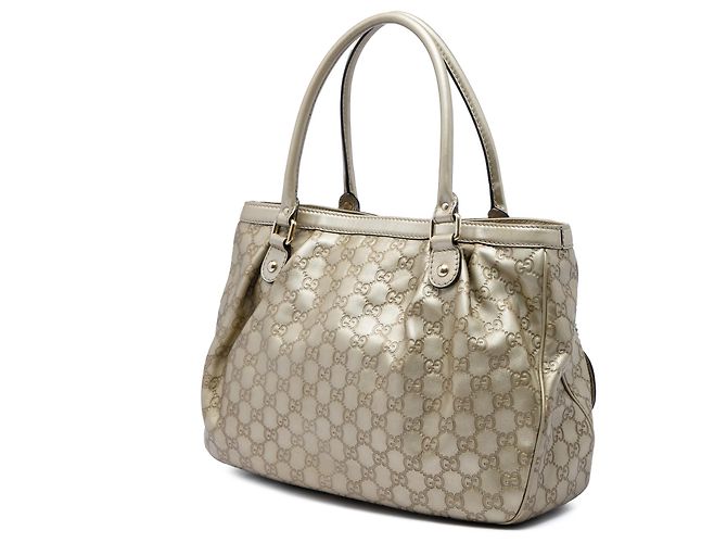 Borsa Tote Gucci Gold Guccissima Sukey D'oro - vista 2
