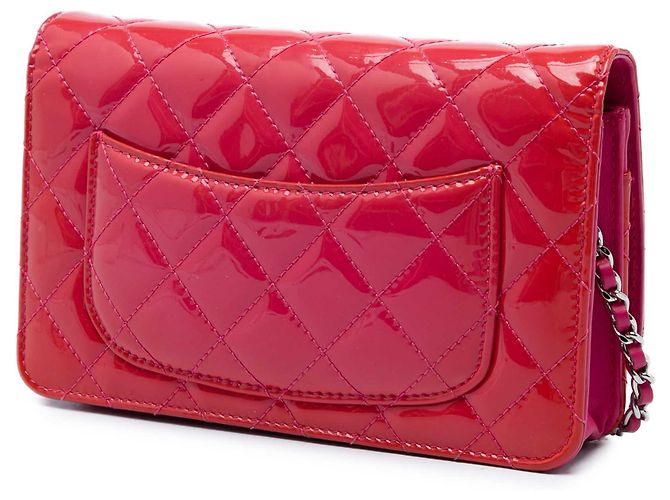 Chanel Classic Patent Wallet On Chain Bicolor Rot - Ansicht 2