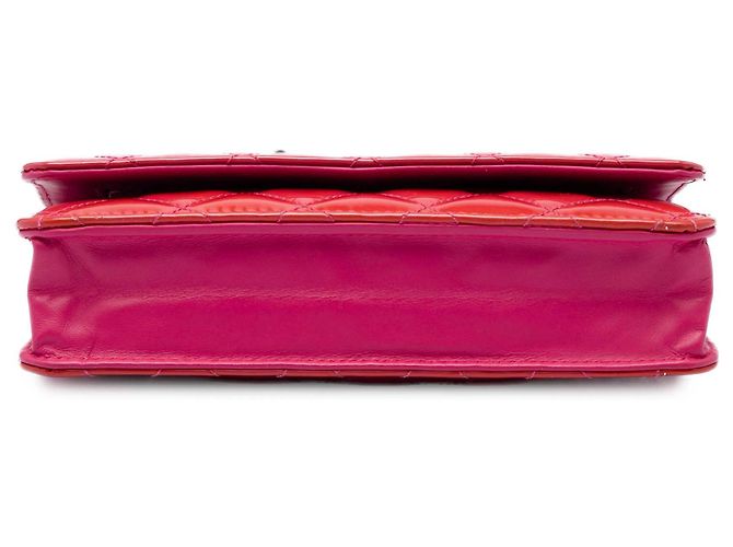 Chanel Classic Patent Wallet On Chain Bicolor Rot - Ansicht 3