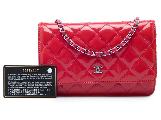 Chanel Classic Patent Wallet On Chain Bicolor Rot - Ansicht 7
