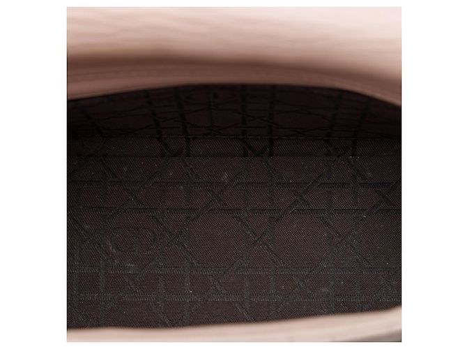 Autre Marque Borsa Lady Dior in pelle d'agnello Cannage rosa con doppia catena Dior - vista 4