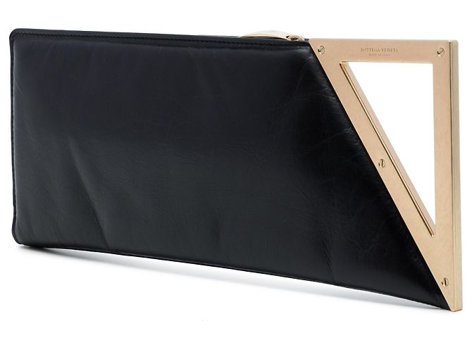 Clutch BV Rim Bottega Veneta in pelle nera Nero - vista 2