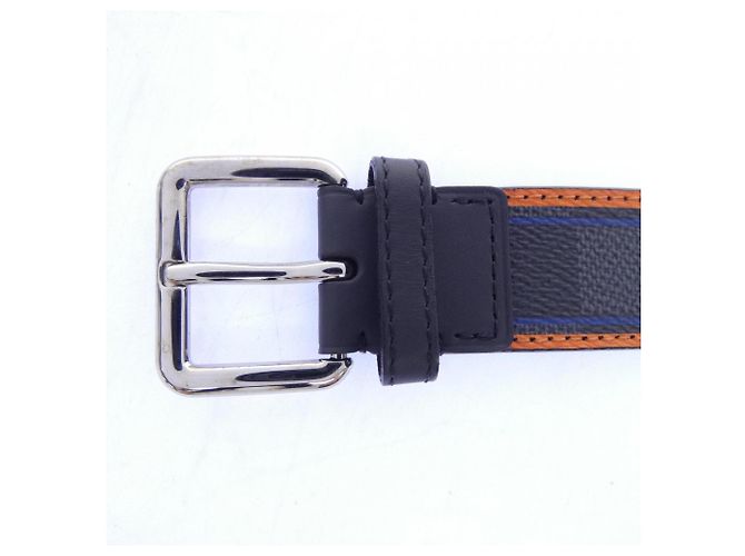 Louis Vuitton Damier Ace Belt M9770 Black Orange - view 2