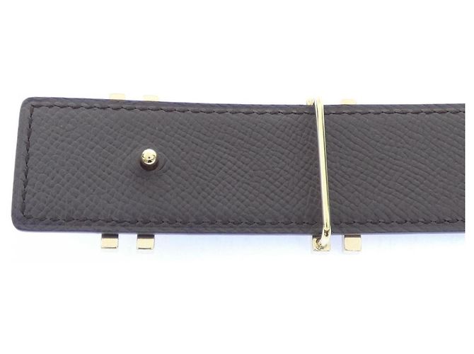 Hermès Hermes H AU CARRE 32mm Wendelgürtel Braun Schwarz - Ansicht 3