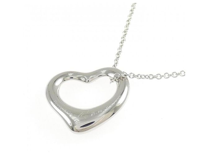 Autre Marque Collana Tiffany Open Heart in platino con zaffiro - vista 4