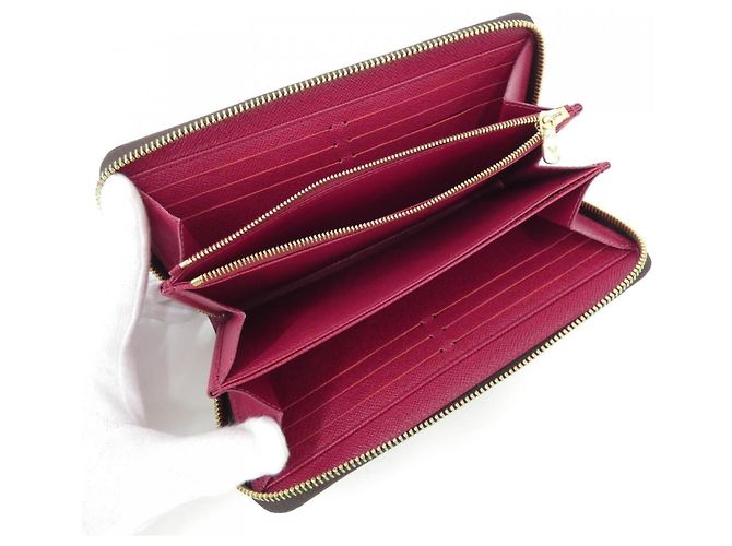 Louis Vuitton Monogram Zippy Wallet M41895 Castaño Fucsia - vista 6