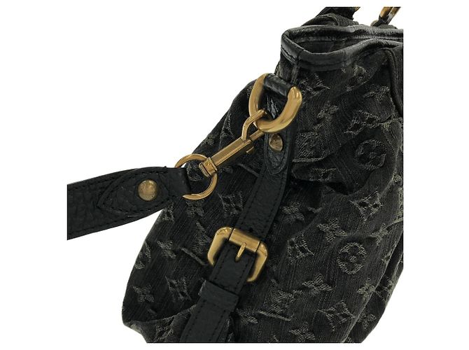 Borsa Louis Vuitton Monogram Denim Neo Cabby MM Nero - vista 5