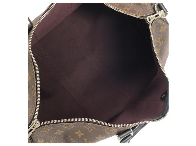 Louis Vuitton Monogram Macassar Keepall Bandoulière 45cm Marrom - vista 8