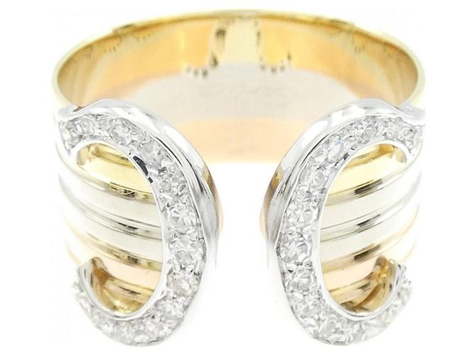 Cartier 2C Band Ring Diamant 18K Gold Golden - Ansicht 2