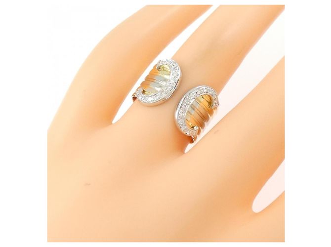 Cartier 2C Band Ring Diamant 18K Gold Golden - Ansicht 4