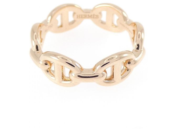 Ring Anel Hermès Chaine d'Ancre Enchainée Dourado - vista 2