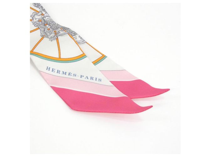 Hermès Pañuelo Twilly Hermes Springs Rosa - vista 2