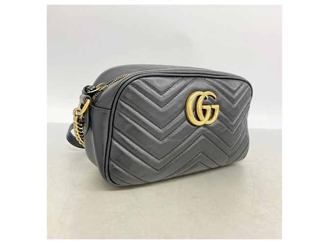 Borsa a tracolla Gucci GG Marmont Nero - vista 2