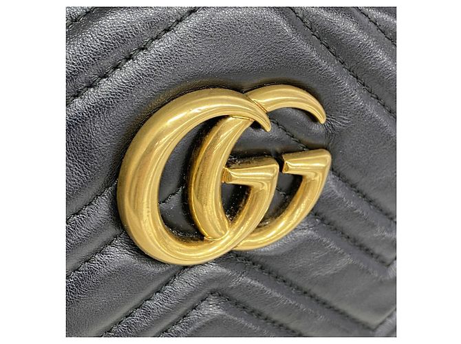 Borsa a tracolla Gucci GG Marmont Nero - vista 8