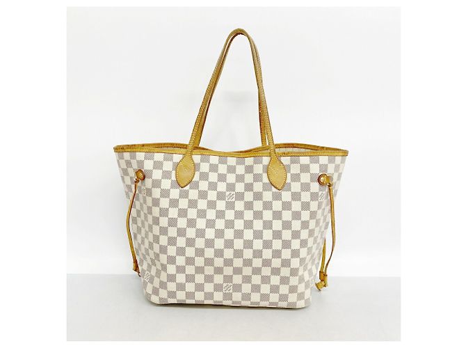 Borsa Tote Louis Vuitton Damier Azur Neverfull MM Bianco - vista 11