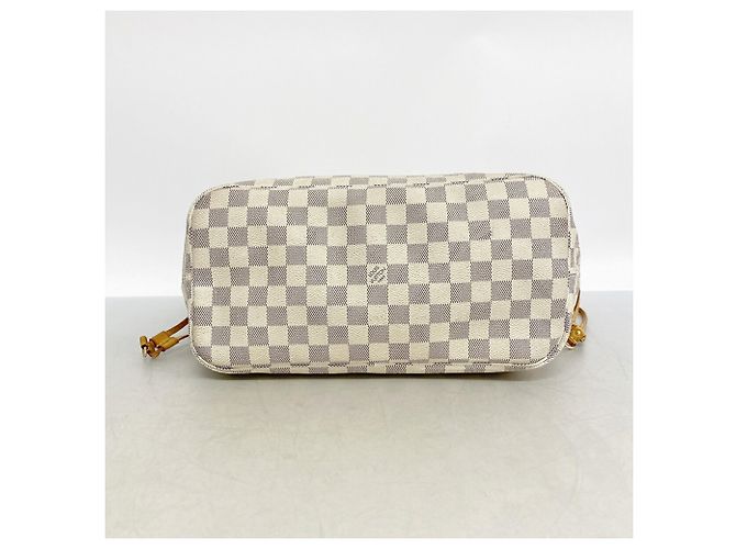 Borsa Tote Louis Vuitton Damier Azur Neverfull MM Bianco - vista 3