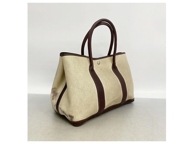 Hermès Saco Tote Hermes Garden PM Marrom - vista 2