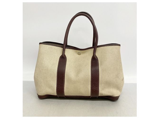Hermès Saco Tote Hermes Garden PM Marrom - vista 9