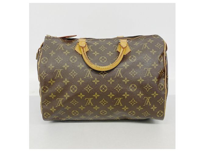 Bolso Louis Vuitton Monogram Speedy 35 Castaño - vista 11