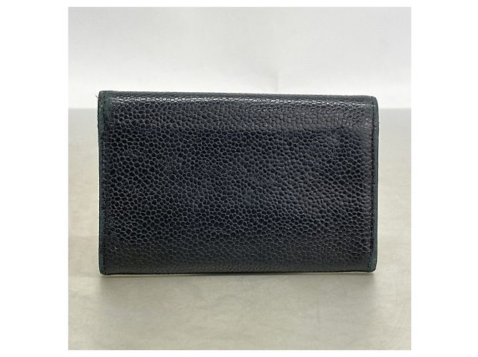 Tarjetero Chanel de piel de becerro granulada negra Negro - vista 7