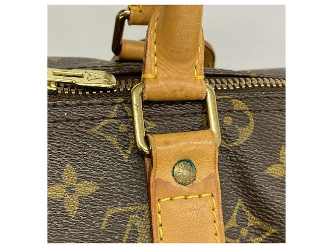 Sac Louis Vuitton Boston Monogram Keepall 45 Marron - vue 10