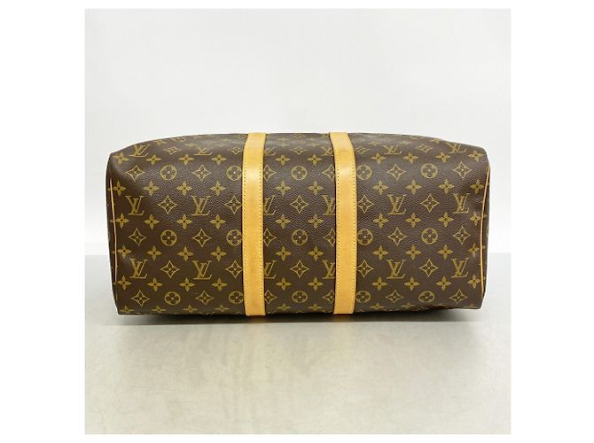 Sac Louis Vuitton Boston Monogram Keepall 45 Marron - vue 3