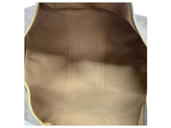 Sac Louis Vuitton Boston Monogram Keepall 45 Marron - vue 4
