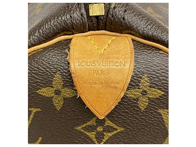 Sac Louis Vuitton Boston Monogram Keepall 45 Marron - vue 5