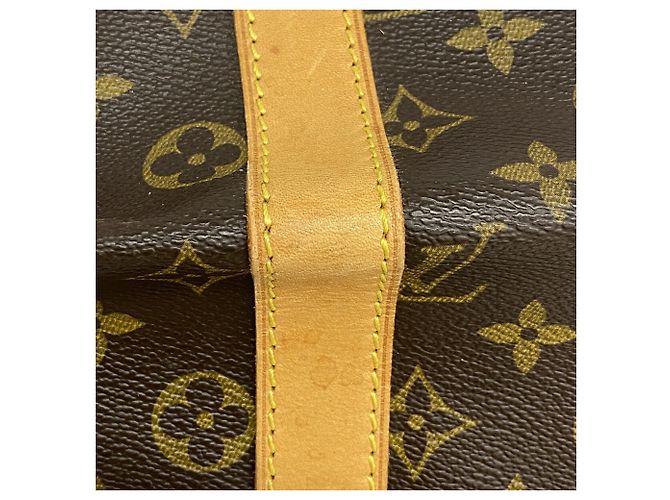 Sac Louis Vuitton Boston Monogram Keepall 45 Marron - vue 8