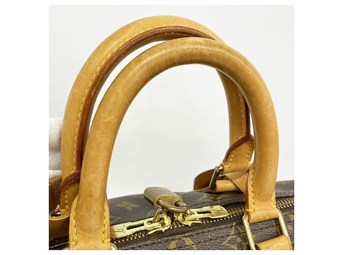 Sac Louis Vuitton Boston Monogram Keepall 45 Marron - vue 9