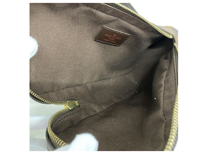 Borsa a tracolla Louis Vuitton Damier Geronimos in Ebene Damier ebene - vista 4