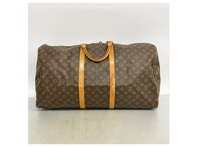 Bolso Louis Vuitton Boston Monogram Keepall 60 Castaño - vista 11