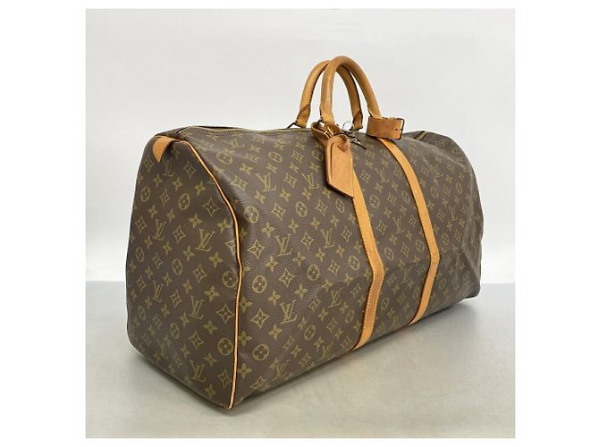Bolso Louis Vuitton Boston Monogram Keepall 60 Castaño - vista 2