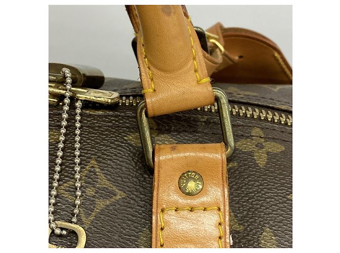 Bolso Louis Vuitton Boston Monogram Keepall 60 Castaño - vista 8