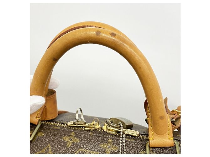 Bolso Louis Vuitton Boston Monogram Keepall 60 Castaño - vista 9