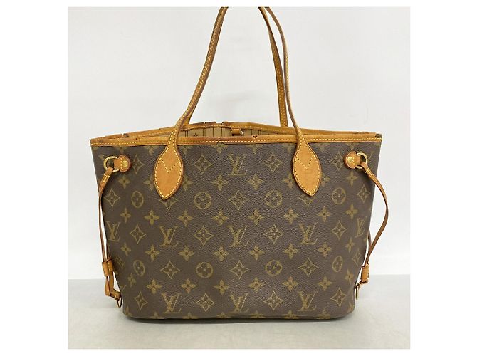 Sac Cabas Louis Vuitton Monogram Neverfull PM Marron - vue 11