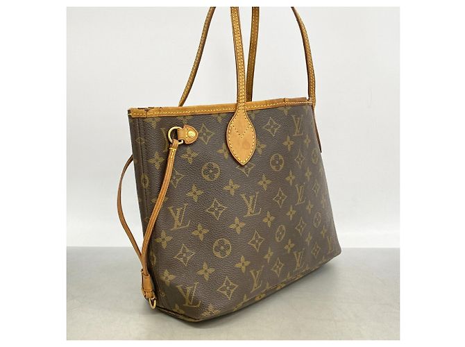 Sac Cabas Louis Vuitton Monogram Neverfull PM Marron - vue 2