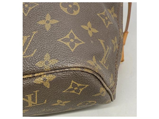 Sac Cabas Louis Vuitton Monogram Neverfull PM Marron - vue 9