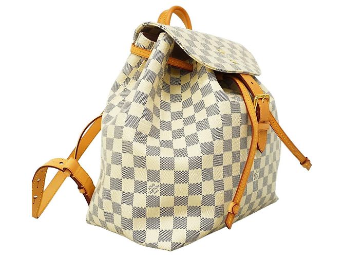 Zaino Louis Vuitton Damier Azur Speron Bianco - vista 2