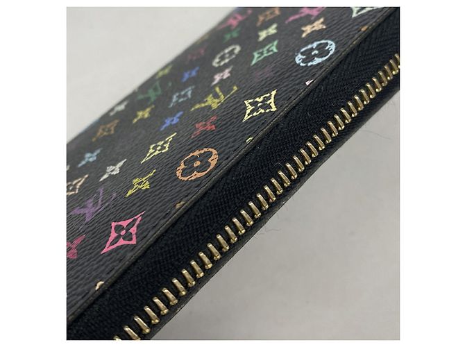 Louis Vuitton Monogram Multicolor Zippy Wallet Black Red - view 7