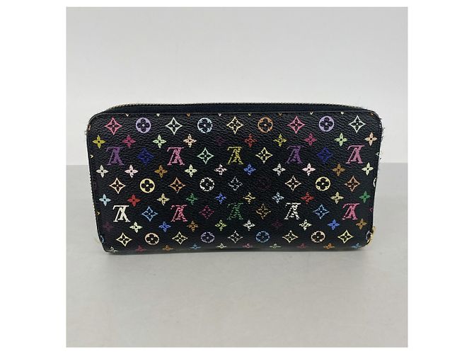 Louis Vuitton Monogram Multicolor Zippy Wallet Black Red - view 8