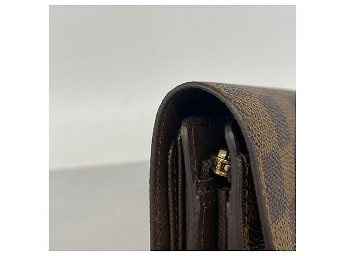 Cartera Tri-fold Louis Vuitton en Damier Ebene - vista 6