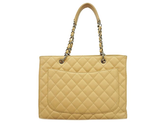 Chanel Tote Bag aus beigem Kalbsleder - Ansicht 12