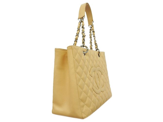 Chanel Tote Bag aus beigem Kalbsleder - Ansicht 2