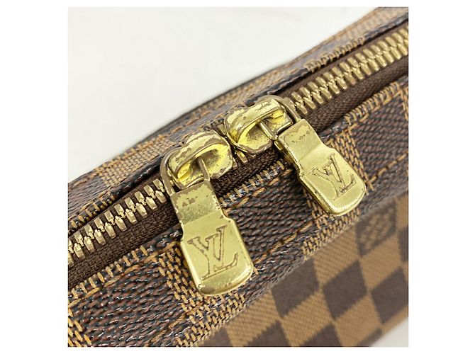 Borsa a tracolla Louis Vuitton Damier Geronimos in Ebene Damier ebene - vista 8