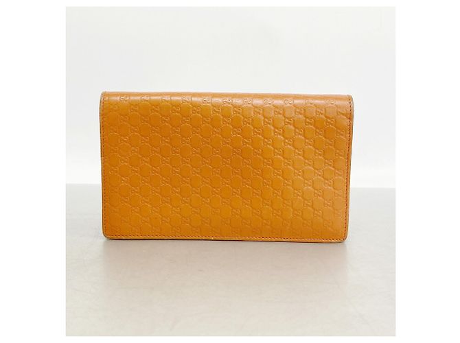 Gucci Microguccissima Leder-Schultergeldbörse Orange - Ansicht 10