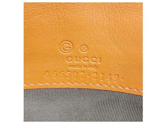 Gucci Microguccissima Leder-Schultergeldbörse Orange - Ansicht 4