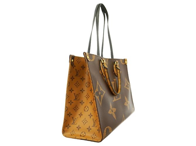 Louis Vuitton Monogram Giant Reverse OnTheGo MM Tote Bag Braun - Ansicht 2